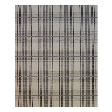 Picture of PLAID RUG, BLK/IV 8X10