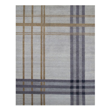 Picture of PLAID RUG, GR/BL 8X10