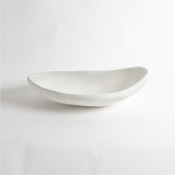 Picture of MODERNIST LOW BOWL, WH PLASTER