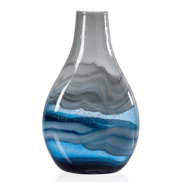 Picture of ANDREA SWIRL GLASS VASE, TALL
