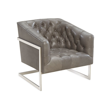 Picture of MANN TUFTED LEATHER CHAIR