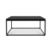 Picture of OAK THIN BLACK COFFEE TABLE