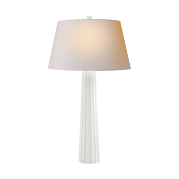 Picture of FLUTED SPIRE LG TABLE LAMP,WHT