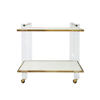 Picture of PIERCE BAR CART, ACRY/BRASS