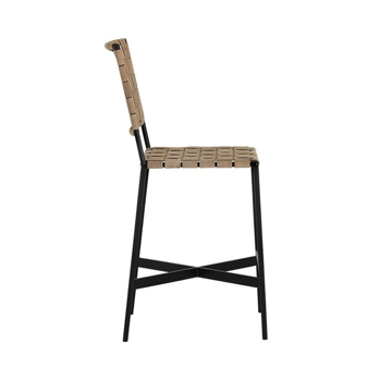 Picture of OMARI COUNTER STOOL, BLK/L TAN