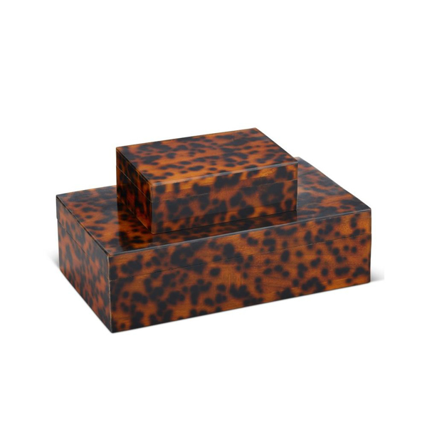 Picture of FAUX TORTOISE BOX, SET OF 2