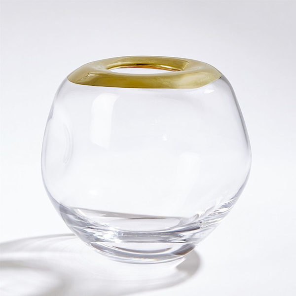 Picture of ORGANIC FORMED VASE GOLD, SM