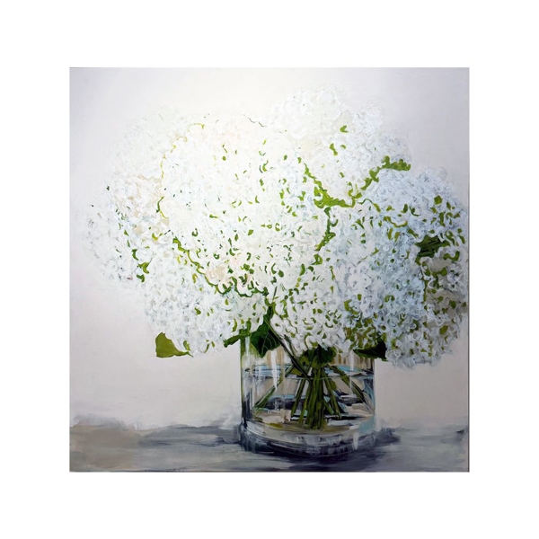 Picture of HYDRANGEA IN WHITE, 54 X 54