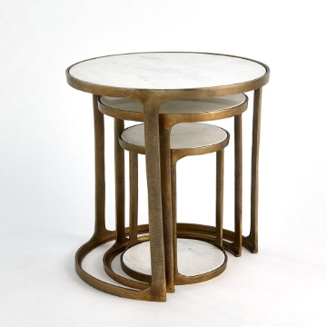 Picture of S/3 MARBLE TOP NESTING TABLES