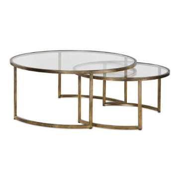 Picture of RHEA NESTING TABLES S/2, GOLD