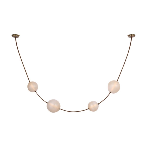 Picture of DUNE BELTED LIGHT, BONE/BRASS